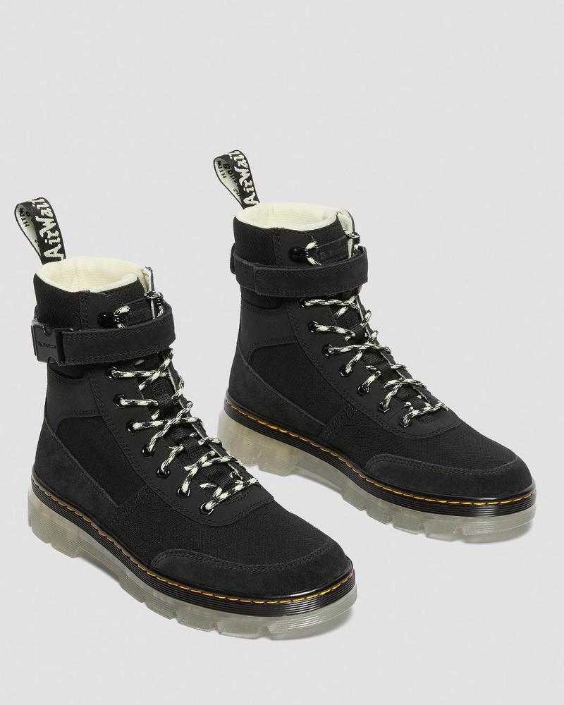 Black Men's Dr Martens Combs Tech Iced Ankle Boots | CA 439HAP